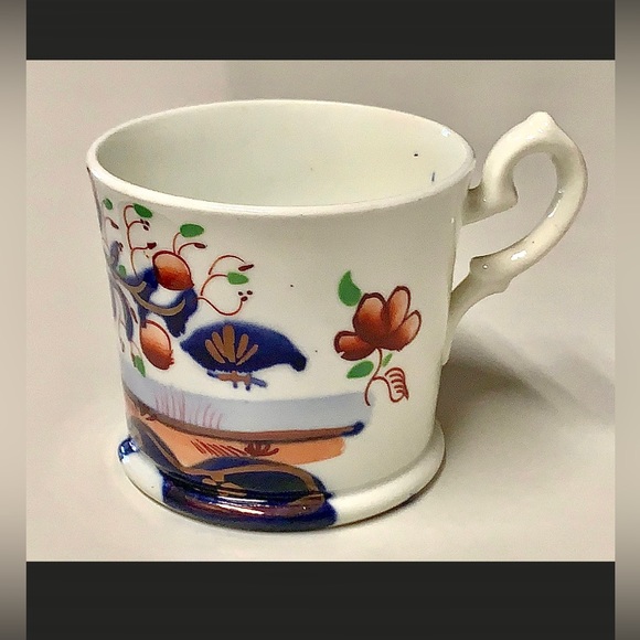 Cherry Tree Pattern Orange Copper Rust Lustre Gaudy Welsh Child’s Mug - Picture 6 of 10